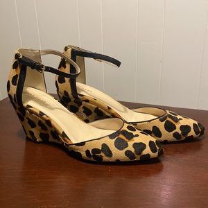 Lara (75mm) Wedge Heel- Jaguar Print NWOT